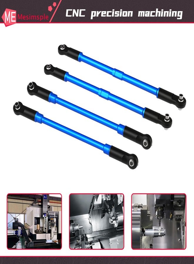 Mesimsple Alloy Tie Push Rod Turnbuckle Steering Links Linkage for 1/10 T-Maxx E-Maxx Series Upgrade Parts Blue - Image 4